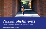 Cover of the 2023 - 2024 Landmark College Faculty and Staff Accomplishments book.