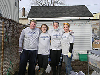 Meghan and three others volunteering to help after Hurricane Sandy