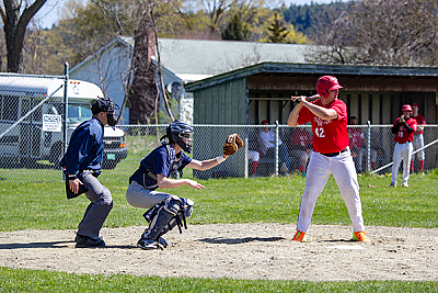 Landmark College students playing baseball